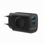CHARGER USB 2IN1 20W 2PORT/TA-UC-PDQCW20-01-BK GEMBIRD - 8716309131933
