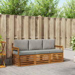 Diivanikomplektid 3 pcs looduslik ja hele hall tugev akatsiapuu