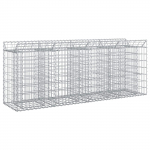 Gabioni t&otilde;stetud voodi 2 pcs h&otilde;bedane 200 x 50 x 80 cm