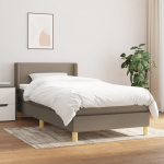 Kontinentaalvoodi madratsiga, pruunikashall, 90x190 cm, kangas