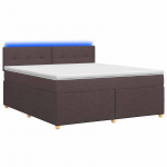 Vedruvoodi madratsiga peaga tume pruun 160 x 200 cm kangas