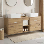 Vannitoa kapikomplekt 3 tk artisan tamm 53 x 34,5 x 63 cm