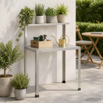 Istutuslaud 100 x 50 x 104 cm roostevaba teras h&otilde;bedane
