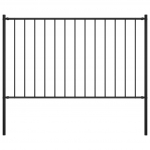 Aiapaneel postidega, pulberv&auml;rvitud teras, 1,81 x 1 m, must