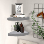 Nurgariiulid 2 tk, betoonhall, 25 x 25 x 3,8 cm mdf
