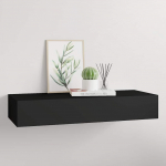 Sahtliga seinariiul, must 60x23,5x10 cm mdf