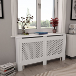 Radiaatorikate valge 152 x 19 x 81,5 cm, mdf