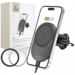 Tech-Protect MM15W-V1 Car Phone Holder with MagSafe 15W Inductive Charger for Air Vent - Black