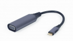 I/O ADAPTER USB-C TO VGA/GREY A-USB3C-VGA-01 GEMBIRD - 8716309121378
