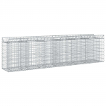 Gabioni t&otilde;stetud voodi 2 pcs h&otilde;bedane 300 x 50 x 80 cm