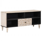 Telerikapp sahtliga valge 100 x 33,5 x 46 cm tugev mango puu