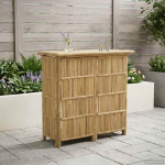 V&auml;li baarilaud neutraalne 115 x 55 x 105 cm bambus