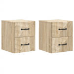 Seinale kinnitatav &ouml;&ouml;tis 2 pcs sonoma tamm 34,5 x 33 x 40 cm