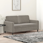 2-kohaline diivanvoodi, helehall, 140 cm, samet