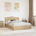 Laos voodi sahtliga peaga sonoma tamm 150 x 200 cm tehispuit