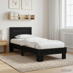 Peatsiga voodiraam must tamm 80 x 200 cm tehispuit