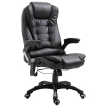 Massaažiga kontoritool, must, kunstnahk