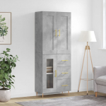 K&otilde;rge kapp, betoonhall, 69,5 x 34 x 180 cm,tehispuit