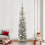 Tehisj&otilde;ulupuu roheline ja valge 240 cm pvc, teras ja plastik