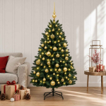 Tumeroheline kunstkuusk kuuseehetega 120 cm 150 led-i soe valge