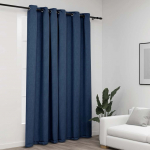 Linane pimendav kardin aasadega, sinine, 290 x 245 cm