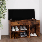 Jalatsipink padjaga, suitsutatud tamm 80x30x47 cm tehispuit