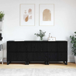 Kappide k&uuml;lgedel 3 pcs must tamm 180 x 35 x 70 cm tehispuit