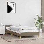Voodiraam ilma madratsita taupe 100x200 cm kangas
