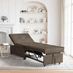Diivanvoodi tumehall 67 x 194 x 38 cm tehisnaha suede