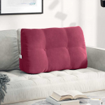 Seljatugi padi veinpunane 80 x 24 x 50 cm samet