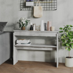 Konsoollaud, betoonhall, 102 x 30 x 80 cm, tehispuit