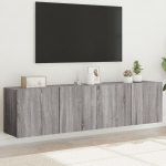 Seina telerikapid 2 tk, hall sonoma tamm, 80 x 30 x 41 cm