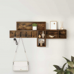 Seinale kinnitatav riidepuu suitsutatud tamm 100 x 12 x 43.5 cm