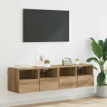 Tv seinakapid 2 pcs k&auml;sit&ouml;&ouml;puu 60 x 30 x 30 cm tehispuit