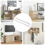 Sahtli liug 2 pcs valge 400 mm teras