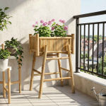 Aia lillepott hoidjaga neutraalne 50 x 38 x 74 cm bambus