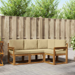 V&auml;li diivanikomplekt padjaga 4 pcs looduslik ja beež