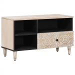 Telerikapp sahtliga valge 80 x 33,5 x 46 cm tugev mango puu