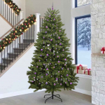 Tehisj&otilde;ulupuu koos 300 led-iga roheline 300 cm pvc ja metall
