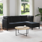 Elutoa m&ouml;&ouml;bliseade padjaga ladustamisega 4 pcs must samet