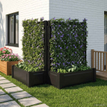 Suur taimelava trellisega 2 pcs antratsiit 143 x 143 x 133,5 cm