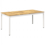 Aia &otilde;htus&ouml;&ouml;gi laud valge 147 x 88,5 x 75 cm tugev akatsiapuu