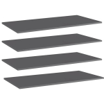 Riiuliplaadid 4 tk, hall, 80 x 20 x 1,5 cm, puitlaastplaat