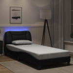Voodiraam led-iga ilma madratsita hvar, must, 90 x 190 cm