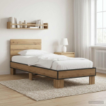 Peatsiga voodiraam artisan tamm 80 x 200 cm tehispuit