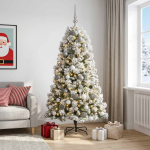 Kunstlik hingedega j&otilde;ulupuu koos kuulidega 210 cm 300 led-i