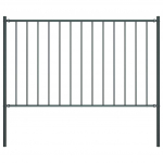 Aiapaneel postidega, pulberv&auml;rvitud teras, 1,81 x 0,75 m, antratsiithall