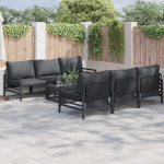 Aia diivanikomplekt padjaga 7 pcs antratsiithall teras & kiud