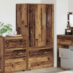 Vannitoa kapp sahtliga vana puit 79,5 x 49 x 156 cm tehispuit