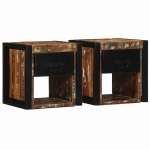 &Ouml;&ouml;kapid 2 tk, mitmev&auml;rviline 40x35x40 cm taaskasutatud t&auml;ispuit